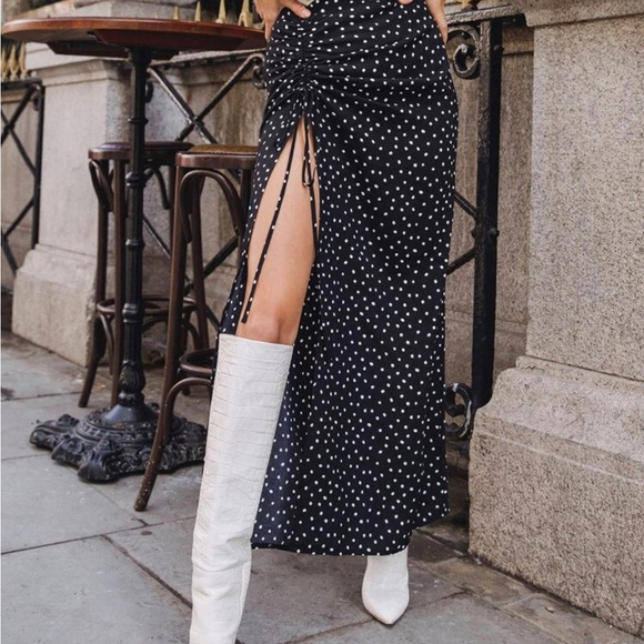 Dresses & Skirts - Black polka dot skirt